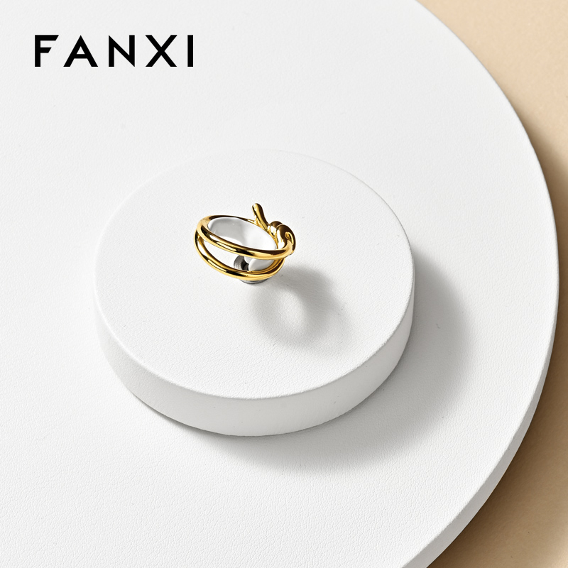 FANXI wholesale White leather luxury jewellery display