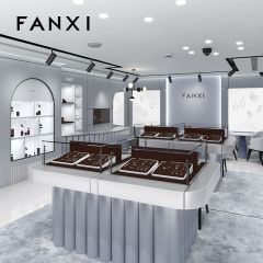 FANXI luxury coffee MDF Baking paint jewelry display