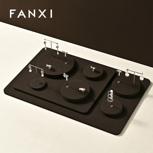 FANXI factory Coffee Microfiber Jewelry display set series