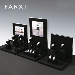 FANXI new arrival Black and Mirror Silver Watch combination set