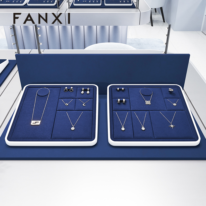 FANXI luxury Blue MDF Baking paint Jewelry combination set