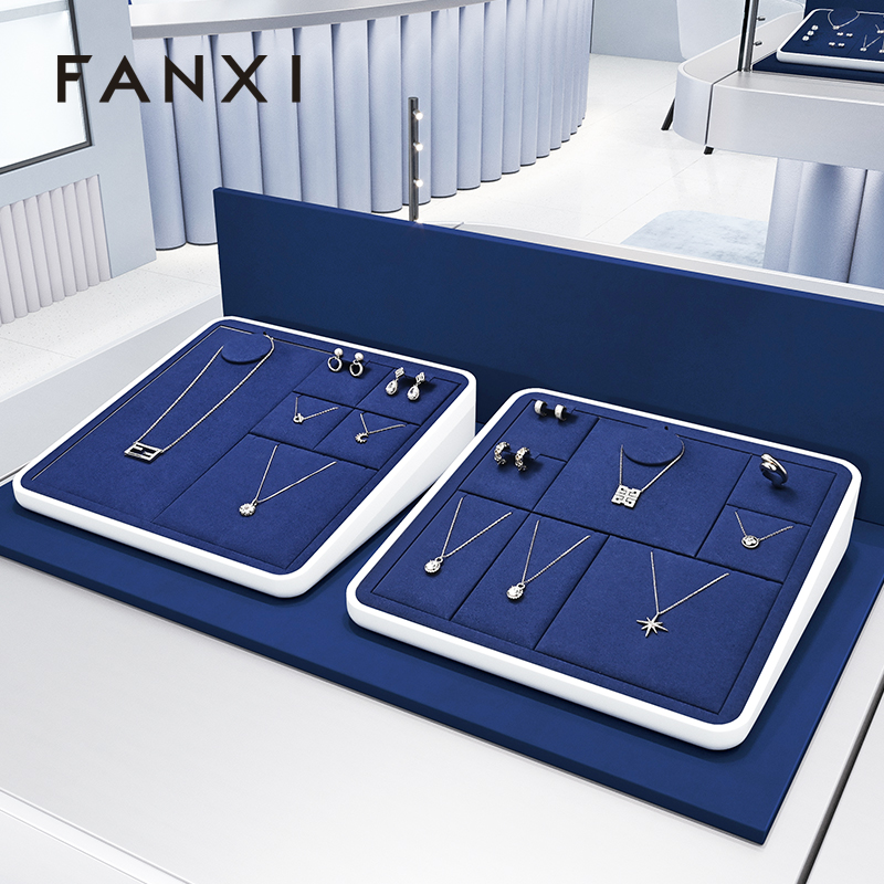 FANXI luxury Blue MDF Baking paint Jewelry combination set