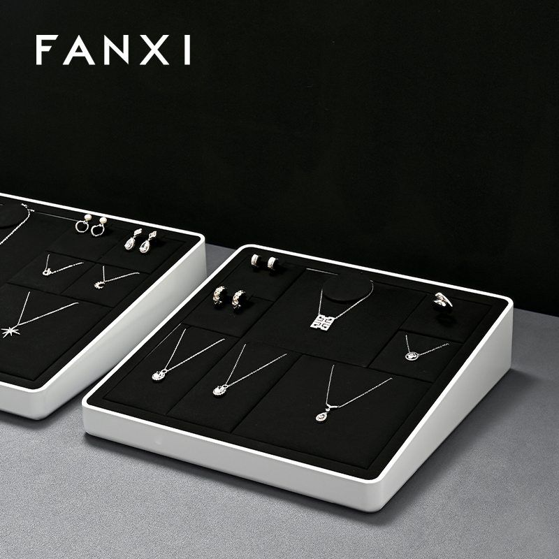 FANXI high end Baking paint Black Jewelry display set series