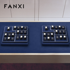 FANXI hot sale Blue Leather metal Watch display set