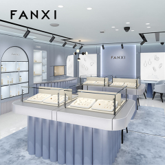FANXI fashion Beige Microfiber MDF Baking paint jewelry display