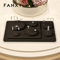 FANXI factory Coffee Microfiber Jewelry display set series
