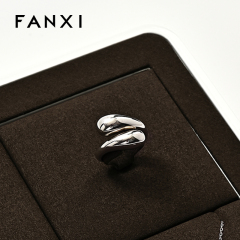 FANXI luxury coffee MDF Baking paint jewelry display