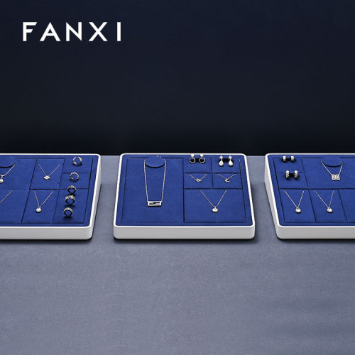 FANXI luxury Blue MDF Baking paint Jewelry combination set