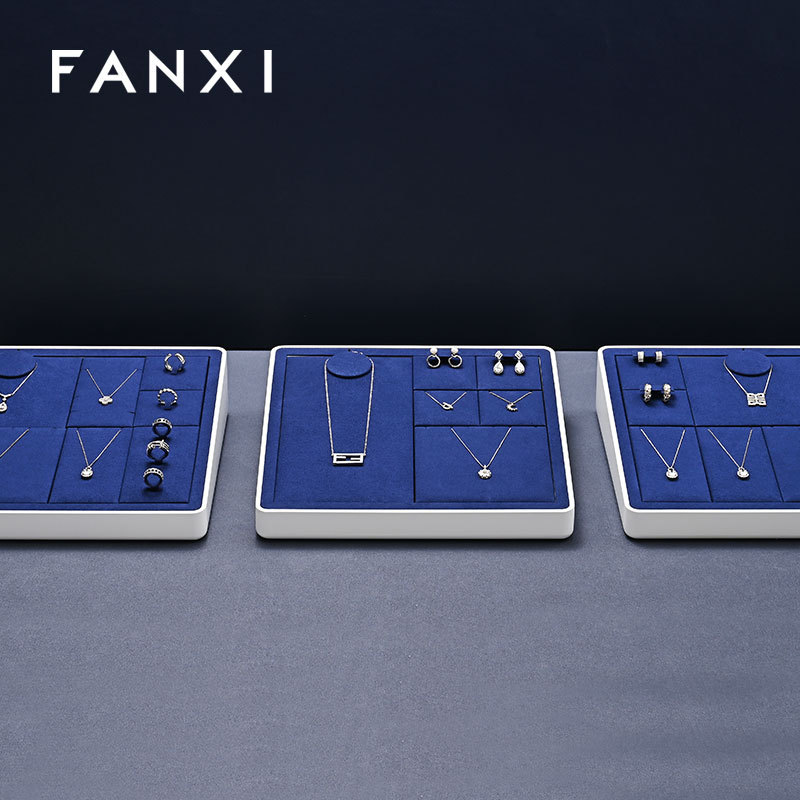 FANXI luxury Blue MDF Baking paint Jewelry combination set