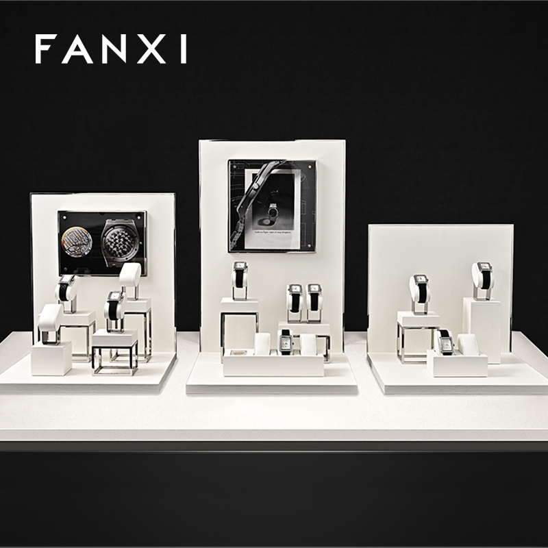 FANXI hot sale Mirror silver leather Metal watch packaging