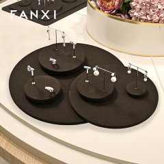 FANXI factory Coffee Microfiber Jewelry display set series