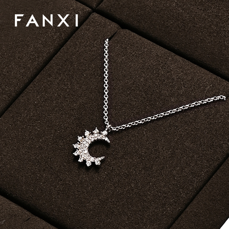 FANXI luxury coffee MDF Baking paint jewelry display