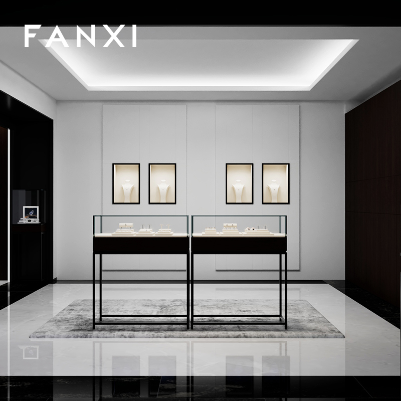 FANXI new arrival Beige Microfiber jewellery ring display