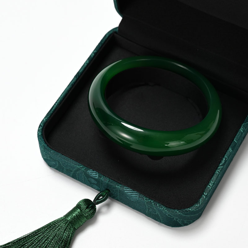 FANXI hot sale green brocade cloth and silk jewel case