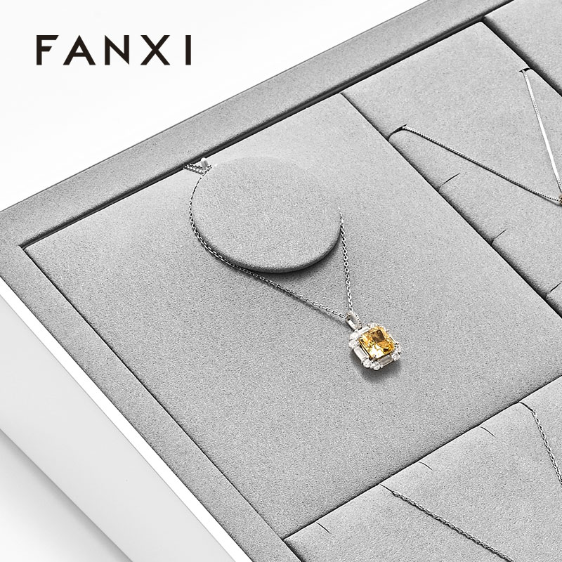 FANXI high quality grey MDF baking paint jewelry display