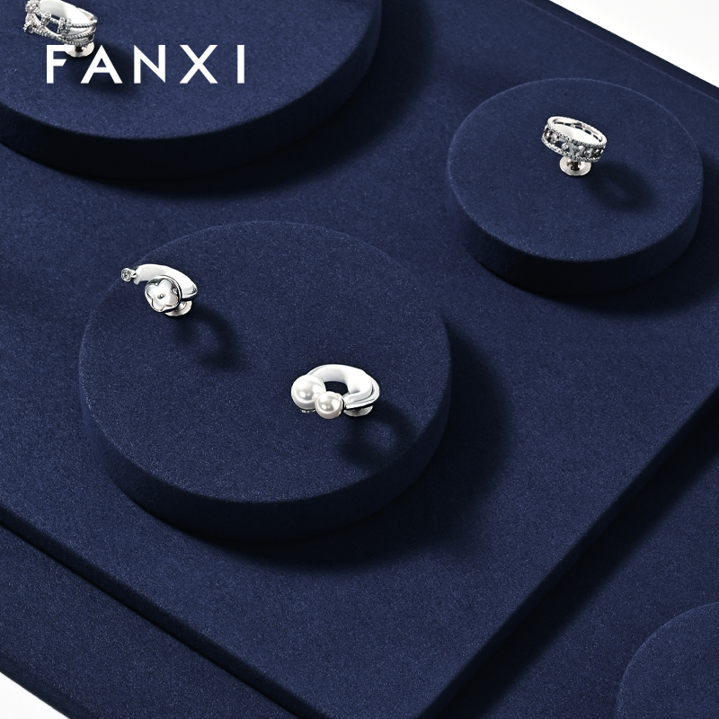 FANXI high quality Blue Microfiber display for jewelry