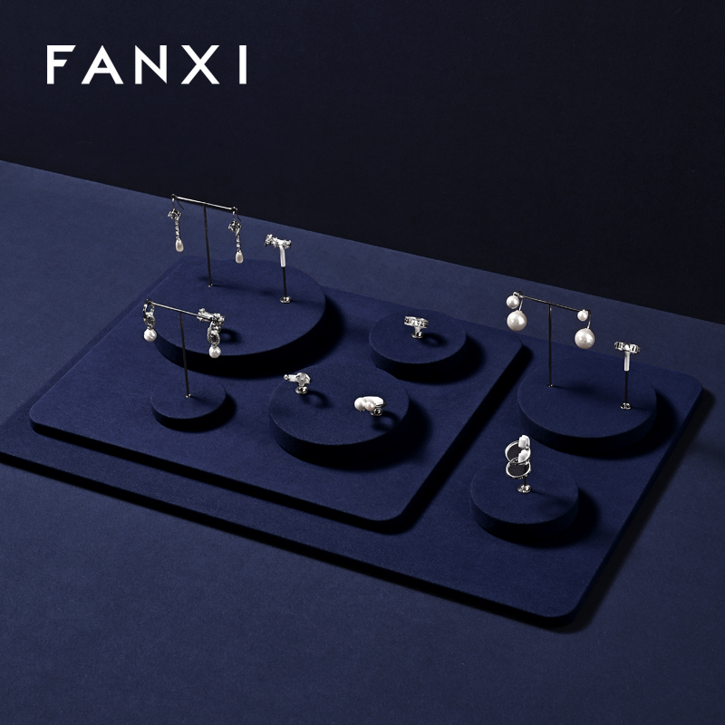 FANXI high quality Blue Microfiber display for jewelry
