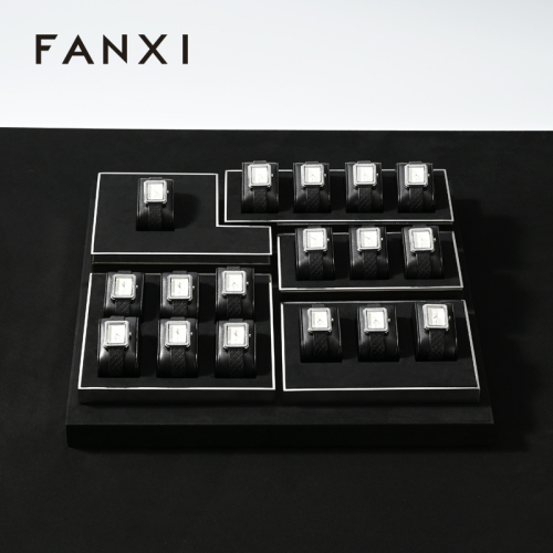 FANXI microfiber Black Metal high end Watch Display