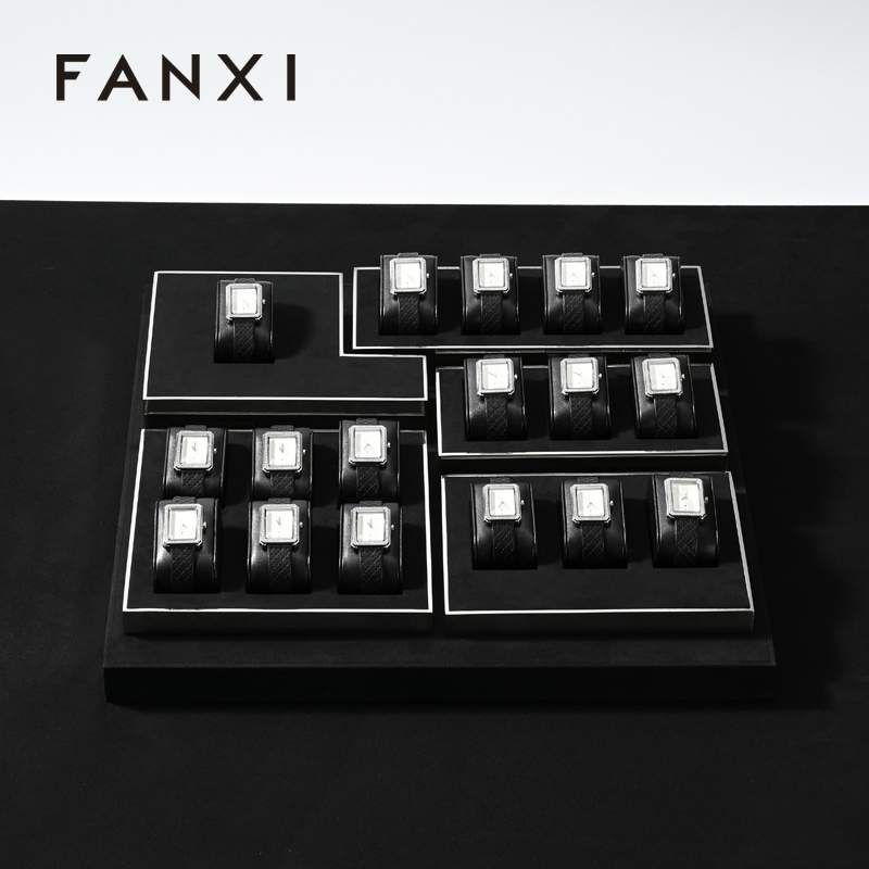 FANXI microfiber Black Metal high end Watch Display