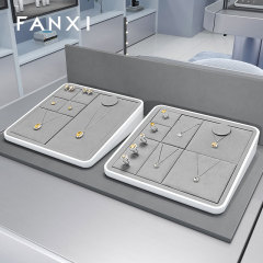 FANXI high quality grey MDF baking paint jewelry display