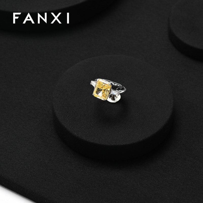 FANXI new arrival Black Microfiber jewelry display rack