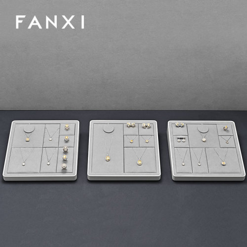 FANXI high quality grey MDF baking paint jewelry display