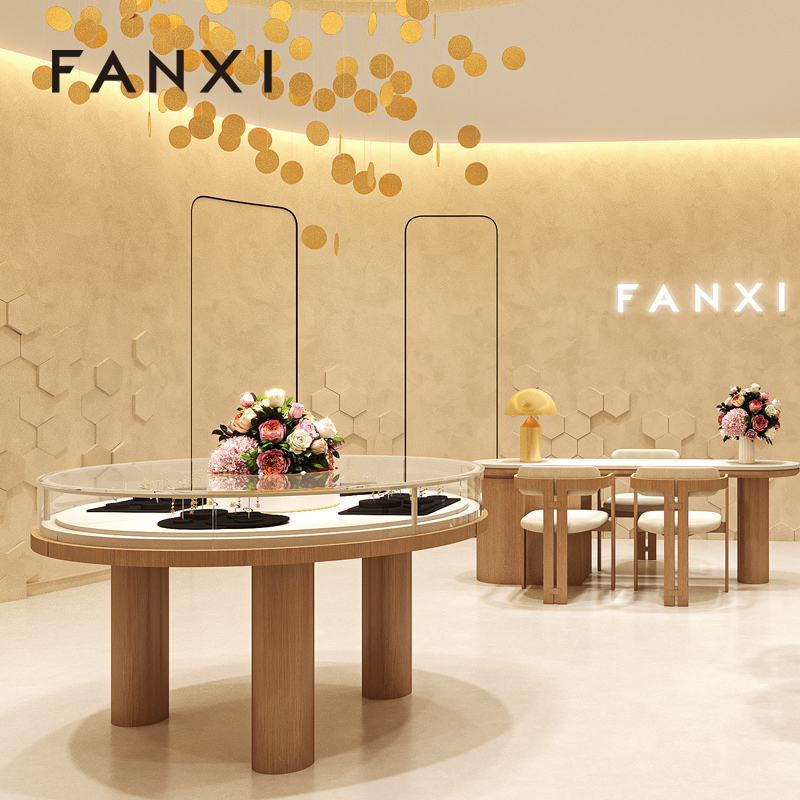 FANXI new arrival Black Microfiber jewelry display rack