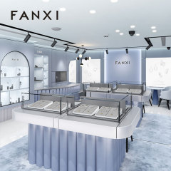 FANXI high quality grey MDF baking paint jewelry display