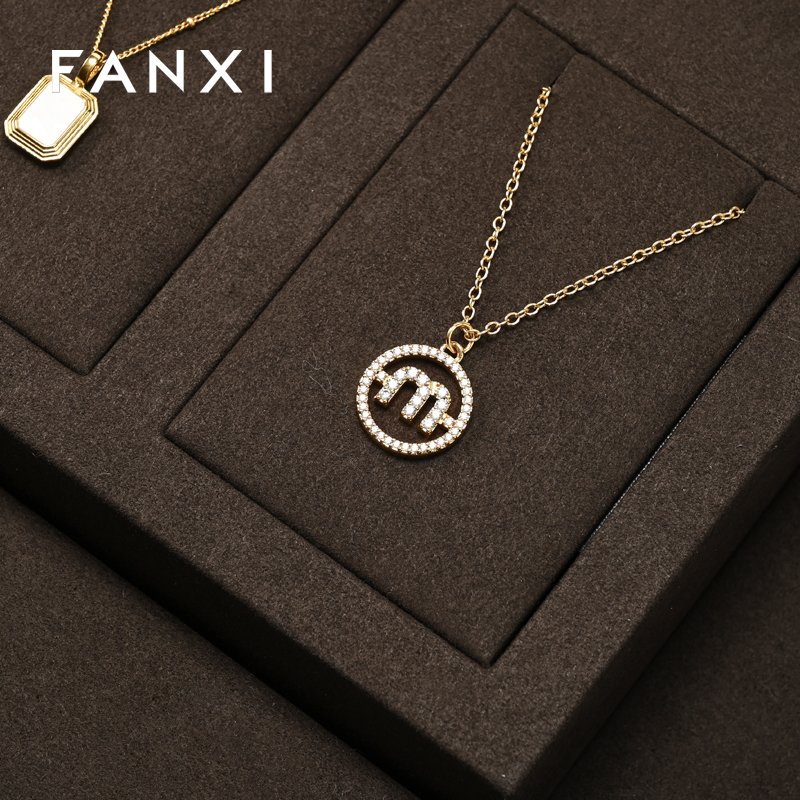 FANXI factory Coffee color Microfiber luxury jewellery display