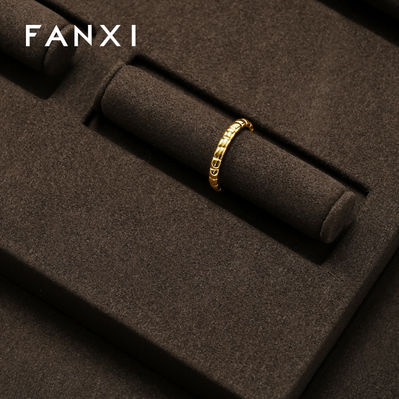 FANXI factory Coffee color Microfiber luxury jewellery display