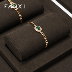 FANXI factory Coffee color Microfiber luxury jewellery display