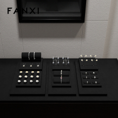 FANXI custom Black Microfiber jewelry exhibitors
