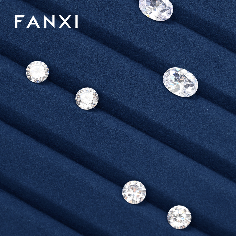 FANXI factory Blue Microfiber luxury jewellery display