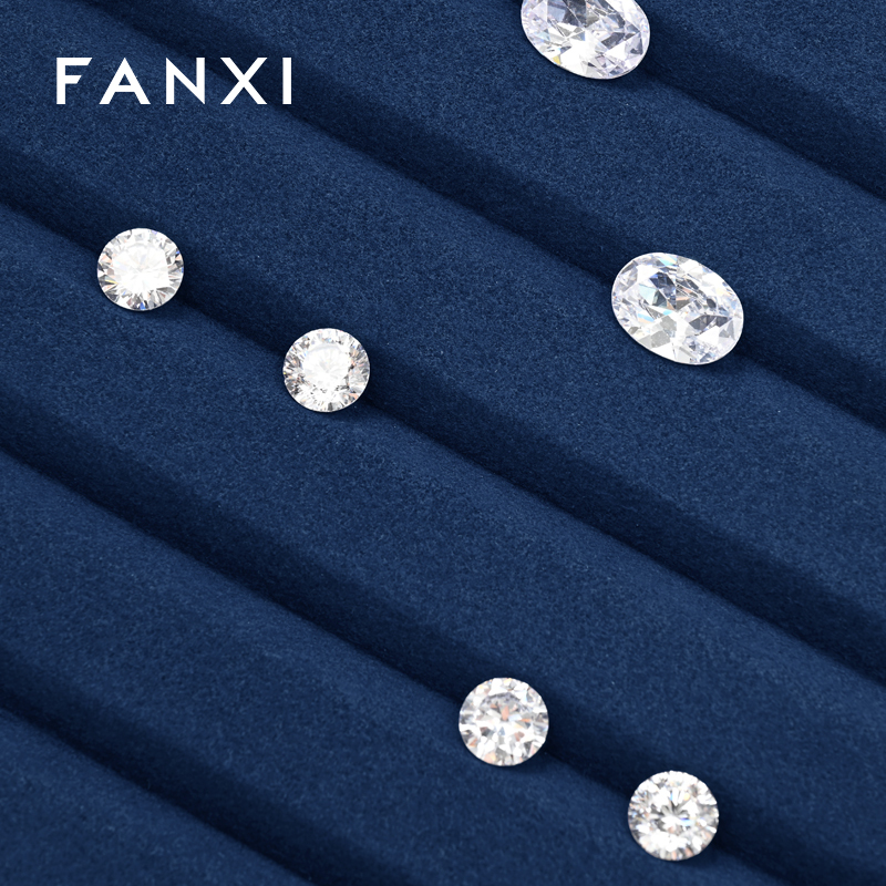 FANXI factory Blue Microfiber luxury jewellery display