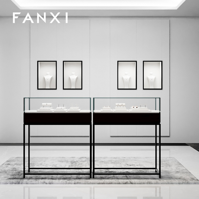 FANXI factory White Leather luxury jewellery display