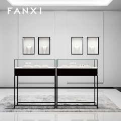 FANXI factory White Leather luxury jewellery display