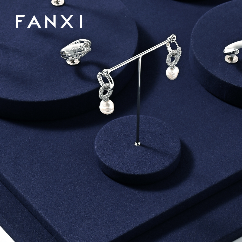 FANXI high quality Blue Microfiber display for jewelry
