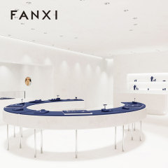 FANXI fashion glossy silver Microfiber jewelry display