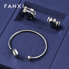 FANXI fashion glossy silver Microfiber jewelry display