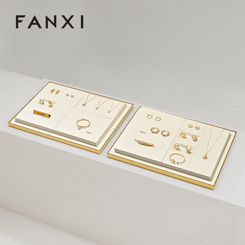 FANXI new arrival Beige metal luxury jewellery display