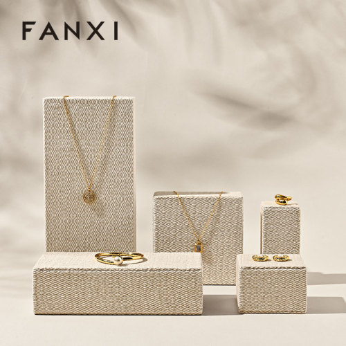 FANXI high end Original color Linen Jewelry Rack