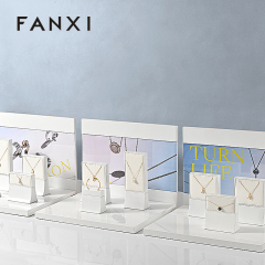 FANXI factory White Baking paint Jewelry display set series