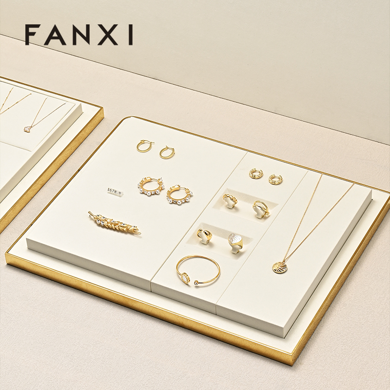 FANXI new arrival Beige metal luxury jewellery display