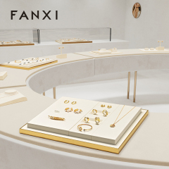 FANXI new arrival Beige metal luxury jewellery display