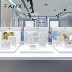 FANXI factory White Baking paint Jewelry display set series