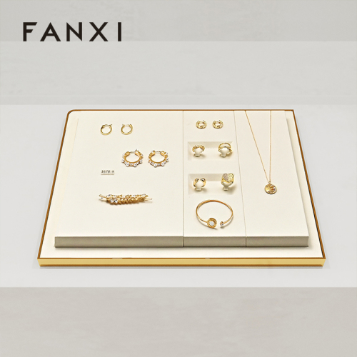 FANXI new arrival Beige metal luxury jewellery display
