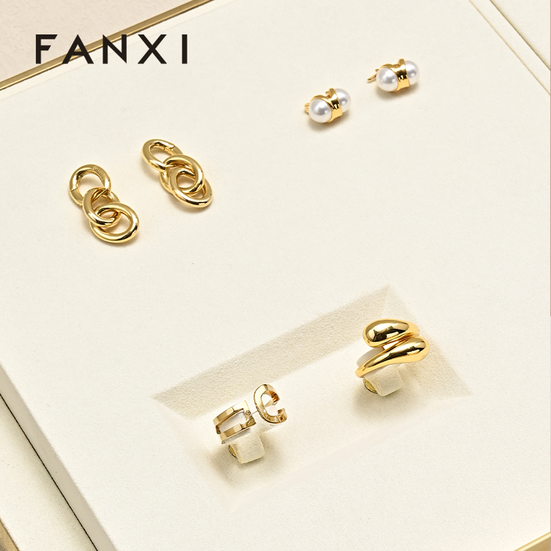 FANXI new arrival Beige metal luxury jewellery display