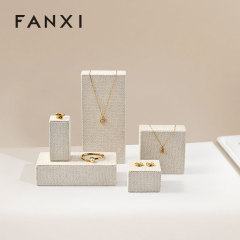 FANXI high end Original color Linen Jewelry Rack