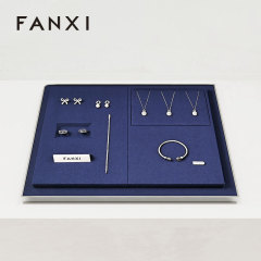 FANXI fashion glossy silver Microfiber jewelry display