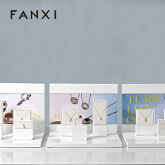 FANXI factory White Baking paint Jewelry display set series